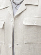 Men's Bomber Jacket with Collared Neckline