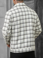 Men's Bomber Jacket with Collared Neckline