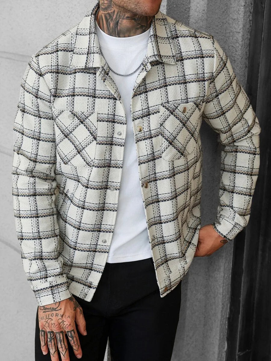 Men's Bomber Jacket with Collared Neckline