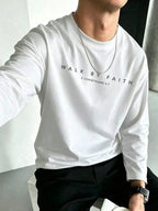 Men's Longsleeve with Faith-inspired Print