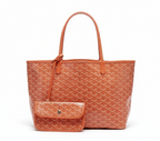 Women's Patterned Tote Bag with Matching Pouch - Large Shopper Bag