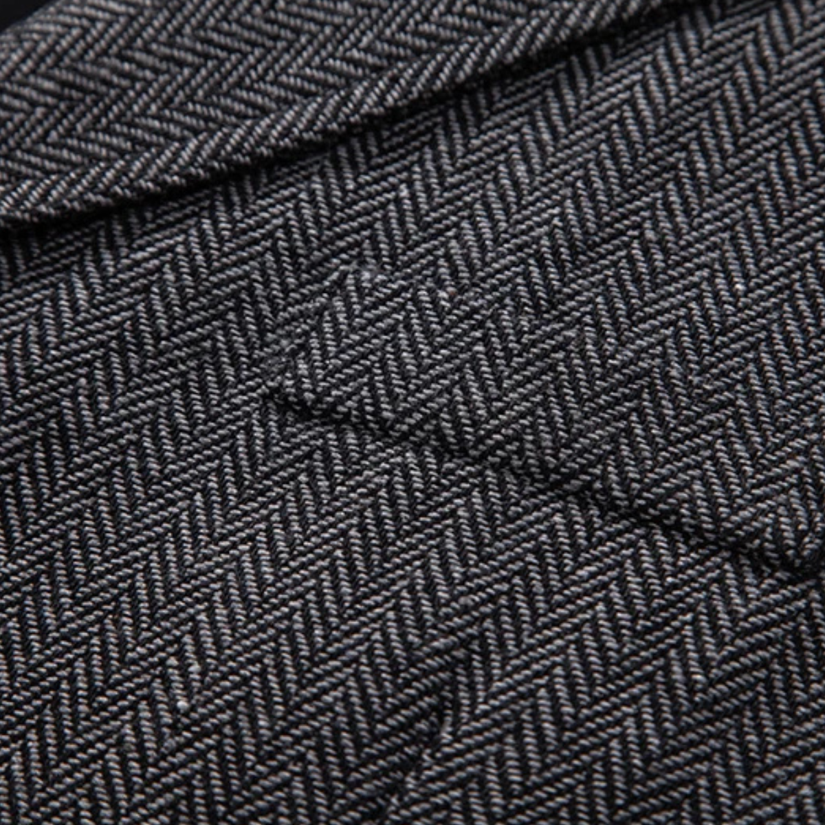 Men's Tweed-Style Waistcoat with Pocket Chain