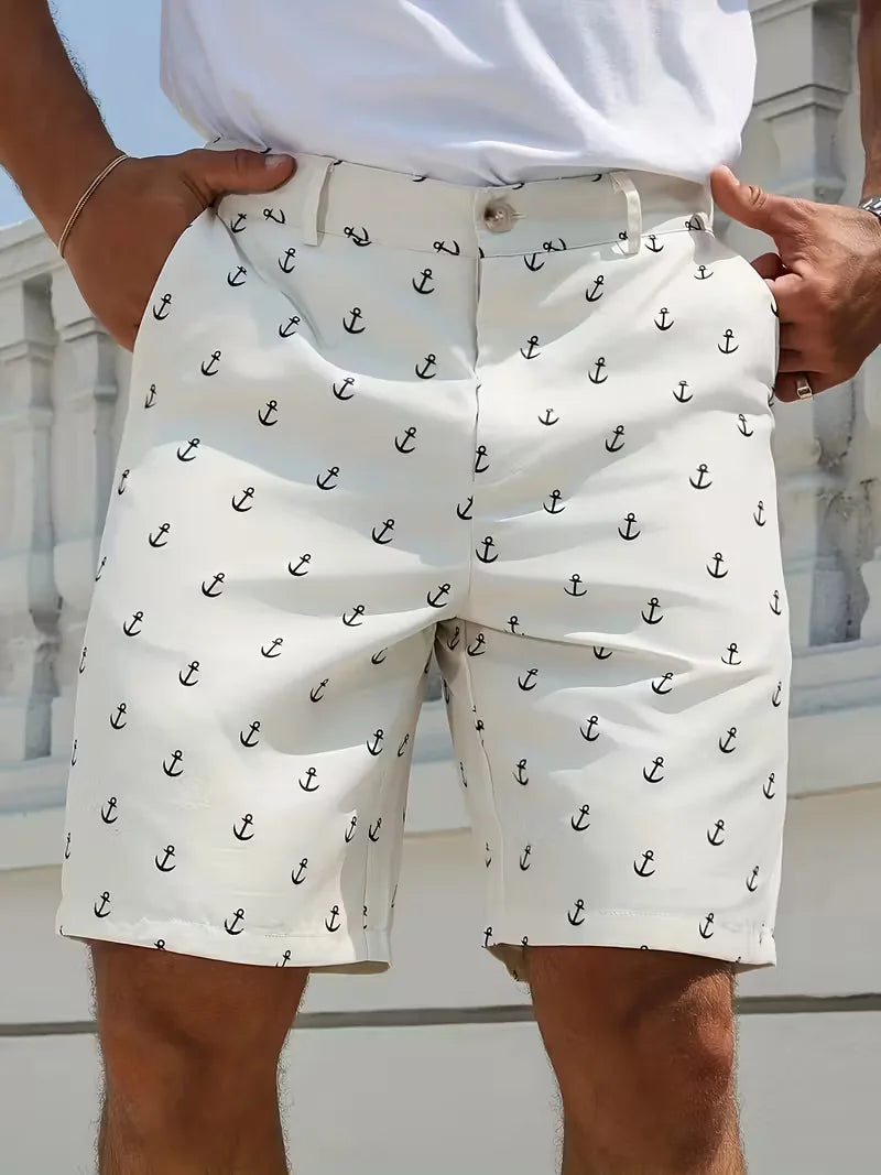 Men's Anchor Print Shorts