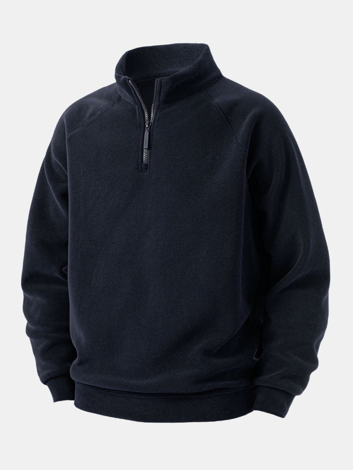 Men's Polar Fleece Quarter Zip Sweatshirt with Stand Collar