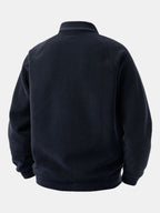 Men's Polar Fleece Quarter Zip Sweatshirt with Stand Collar