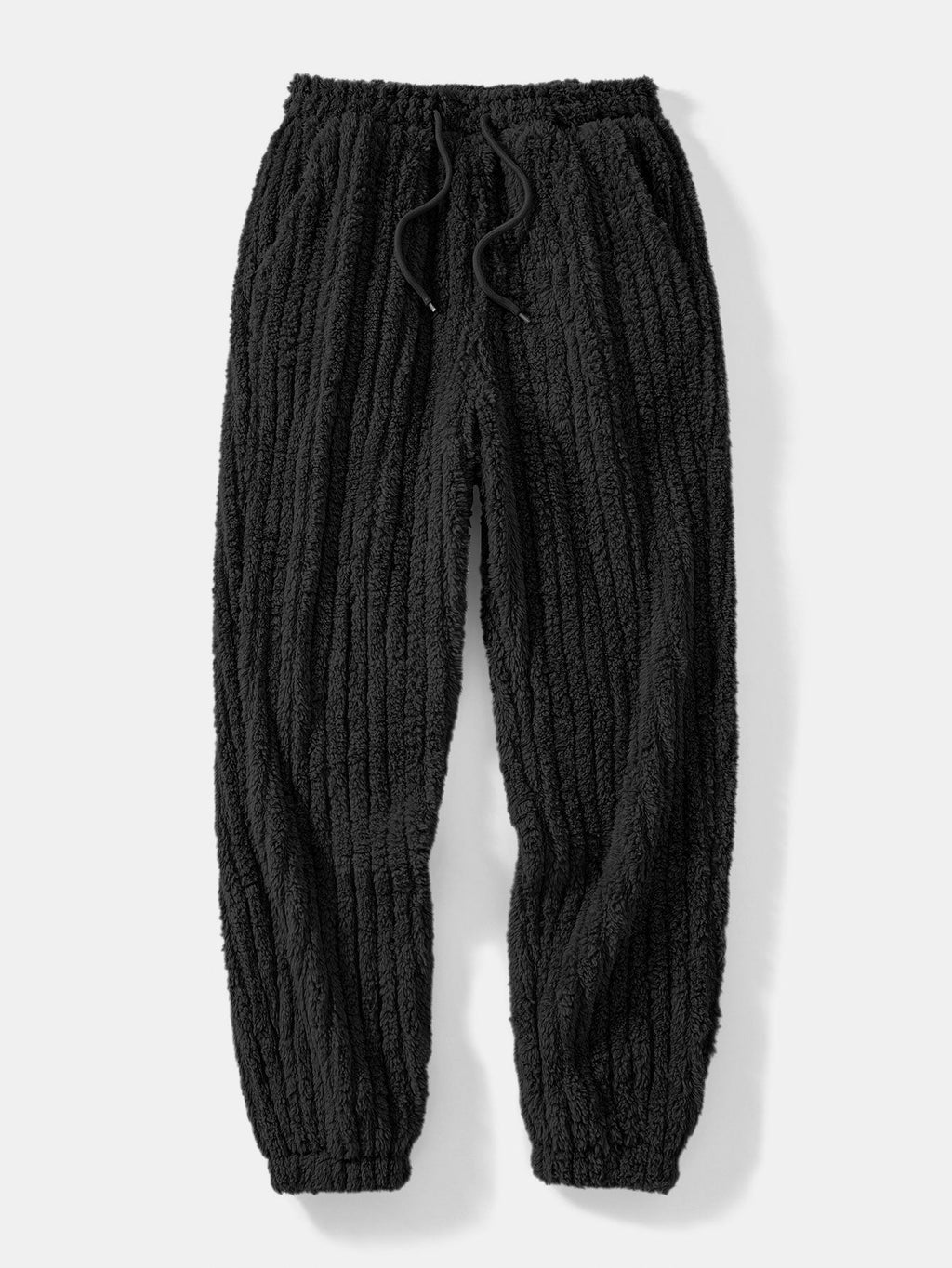 Men's Winter Teddy Co-Ord Tracksuit – Ribbed Pullover Hoodie