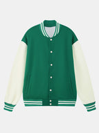 Men's Contrast Sleeve Varsity Baseball Jacket