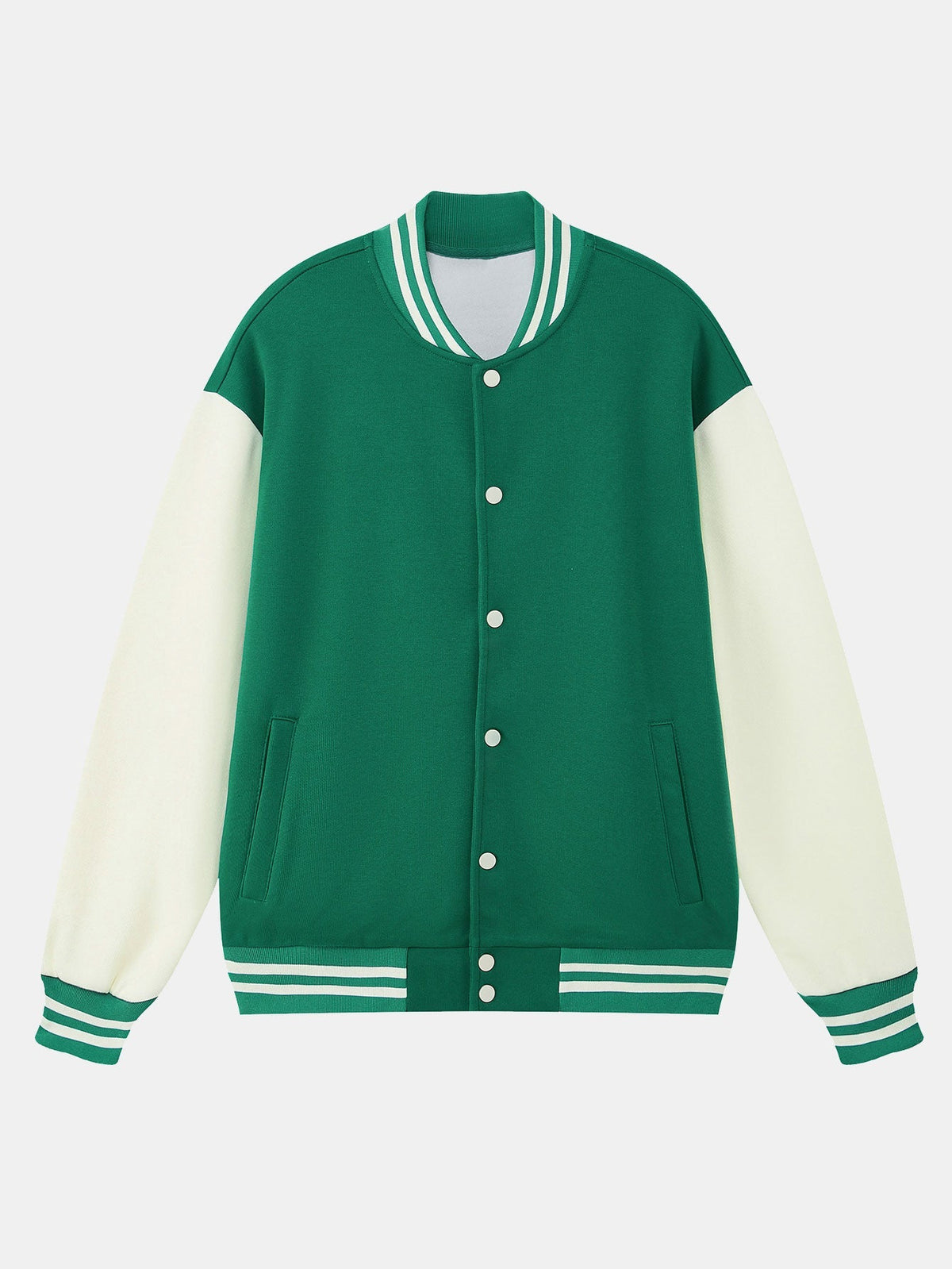 Men's Contrast Sleeve Varsity Baseball Jacket