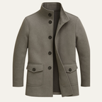 Men's Smart Tailored Wool-Blend Overcoat – Three Colours