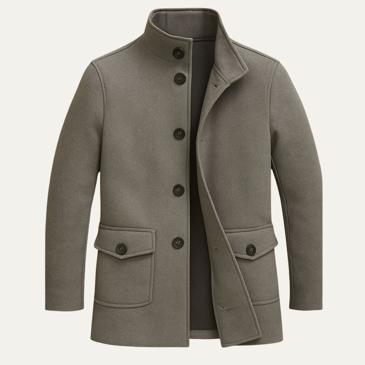 Men's Smart Tailored Wool-Blend Overcoat – Three Colours