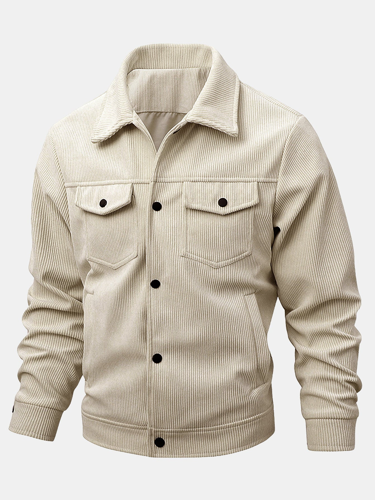 Men's Corduroy Trucker Jacket with Chest Pockets