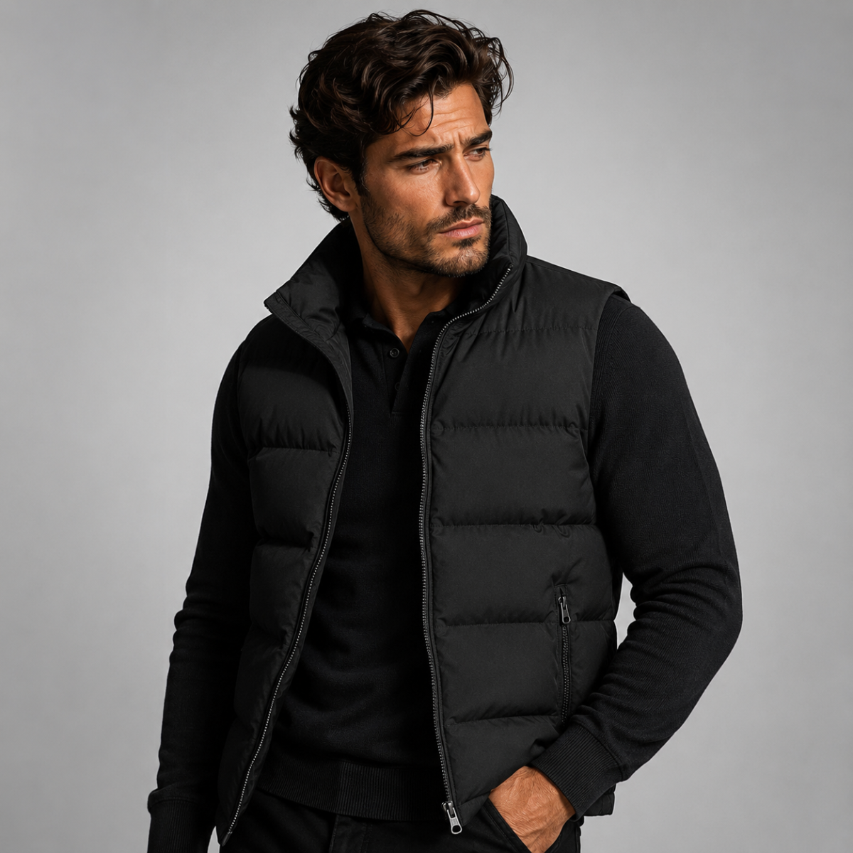 Men's Padded Puffer Gilet – Lightweight Quilted Vest