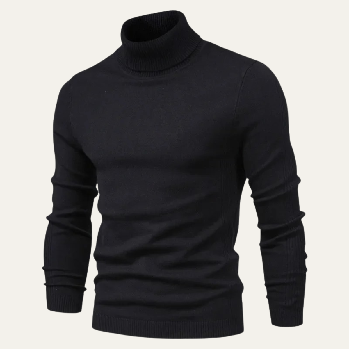 Men's Slim-Fit Turtleneck Jumper – Cotton-Blend Knit