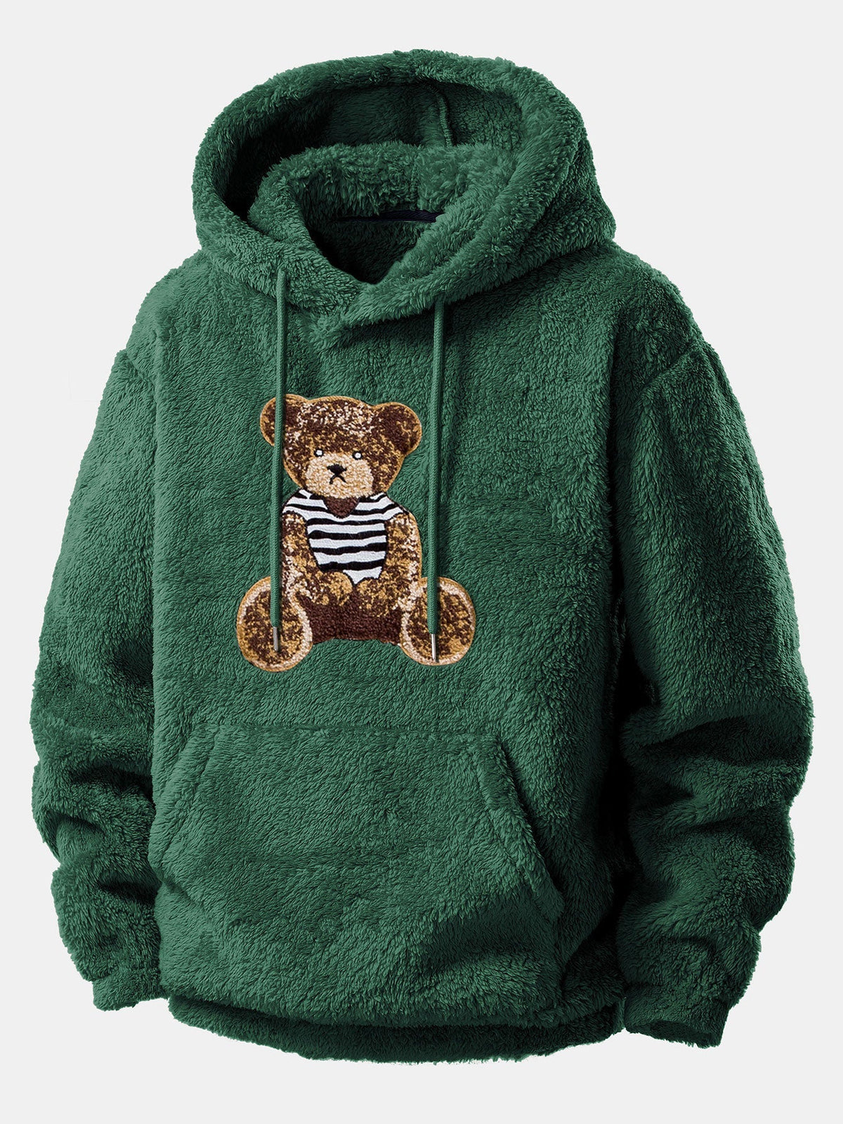 Men's Plush Teddy Fleece Tracksuit – Relaxed Hoodie and Joggers