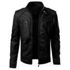 Men's Multi-Zip leather-look Biker Jacket