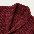 Men's Chunky Cable-Knit Shawl-Collar Cardigan
