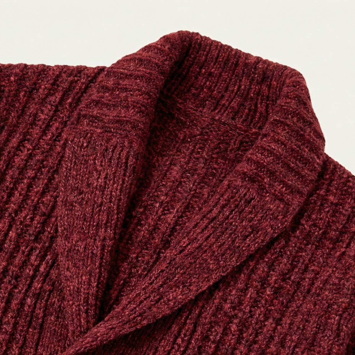 Men's Chunky Cable-Knit Shawl-Collar Cardigan