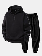 Men's Quarter-Zip Hoodie Tracksuit – Relaxed Jogger Set