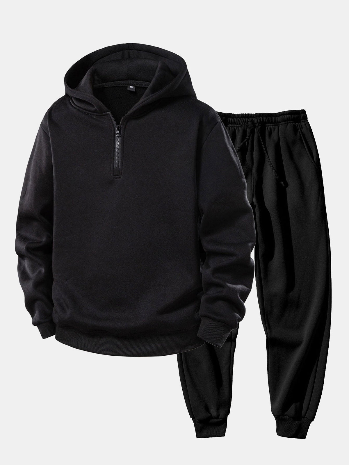 Men's Quarter-Zip Hoodie Tracksuit – Relaxed Jogger Set