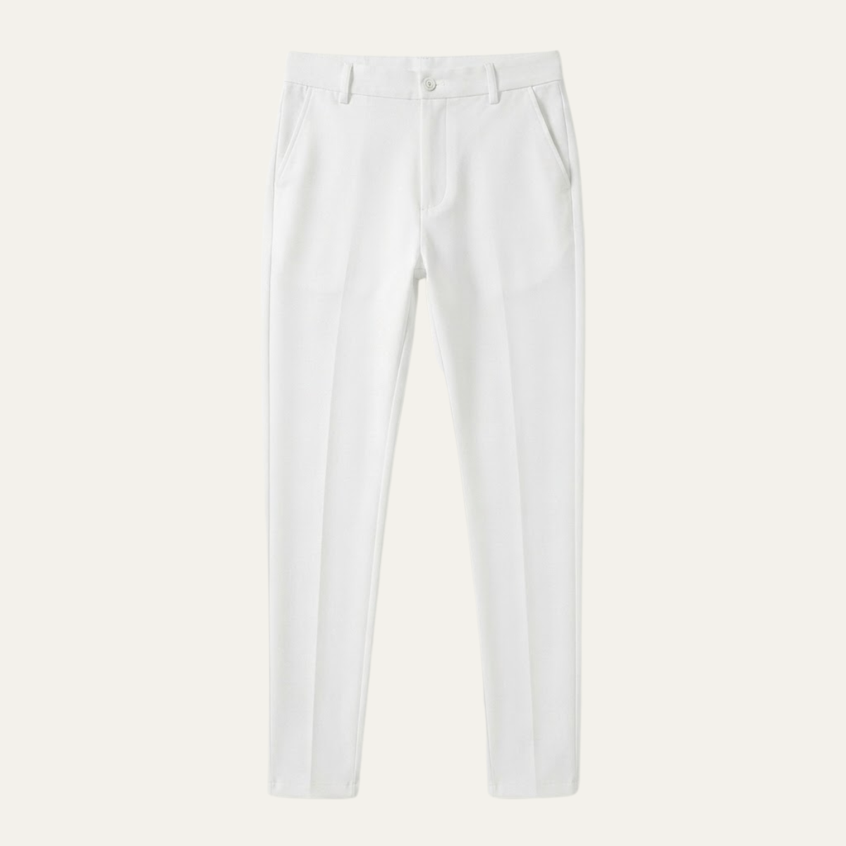 Men's Slim-Fit Stretch Dress Trousers – Flat Front