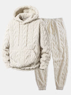 Men's Teddy Fleece Two-Piece Set – Relaxed Hoodie and Joggers
