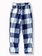 Men's Checked Teddy Fleece Tracksuit – Hooded Two-Piece Set