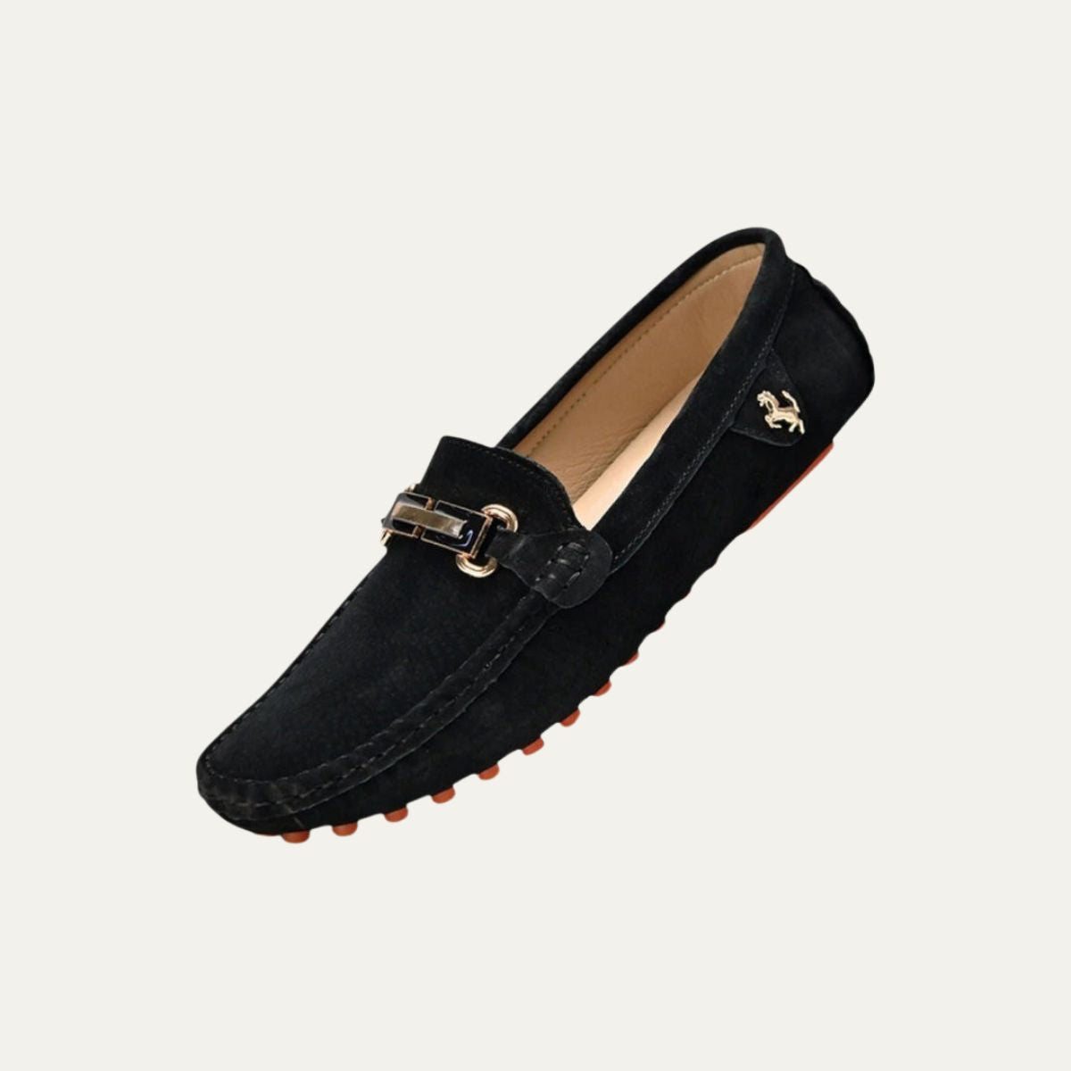 Men's Suede-Look Driving Loafers – Buckle Detail