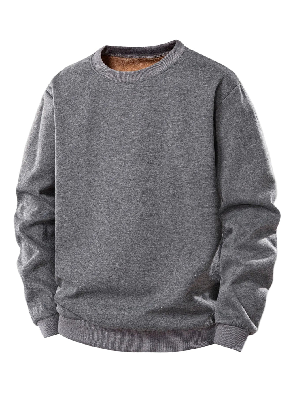 Men's Teddy Fleece-Lined Crew Neck Sweatshirt