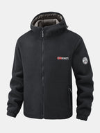 Men's Hooded Polar Fleece Jacket – Warm Full Zip Outdoor Layer