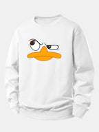 Men's Relaxed Fit Printed Crew Neck Sweatshirt
