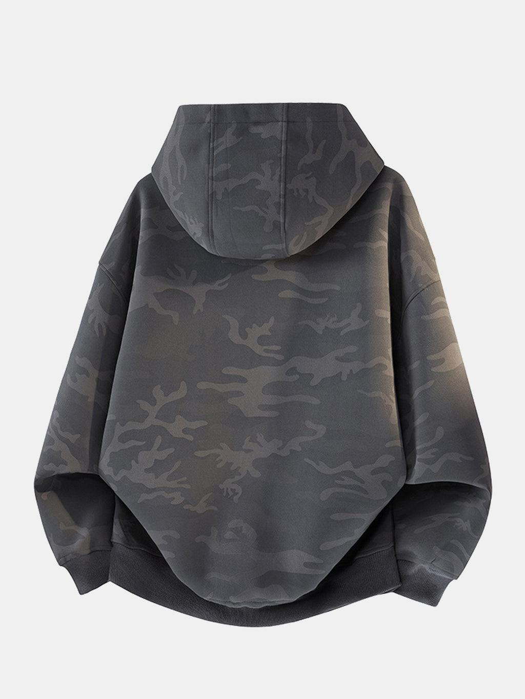 Men's Oversized Camouflage Zip-Up Hoodie
