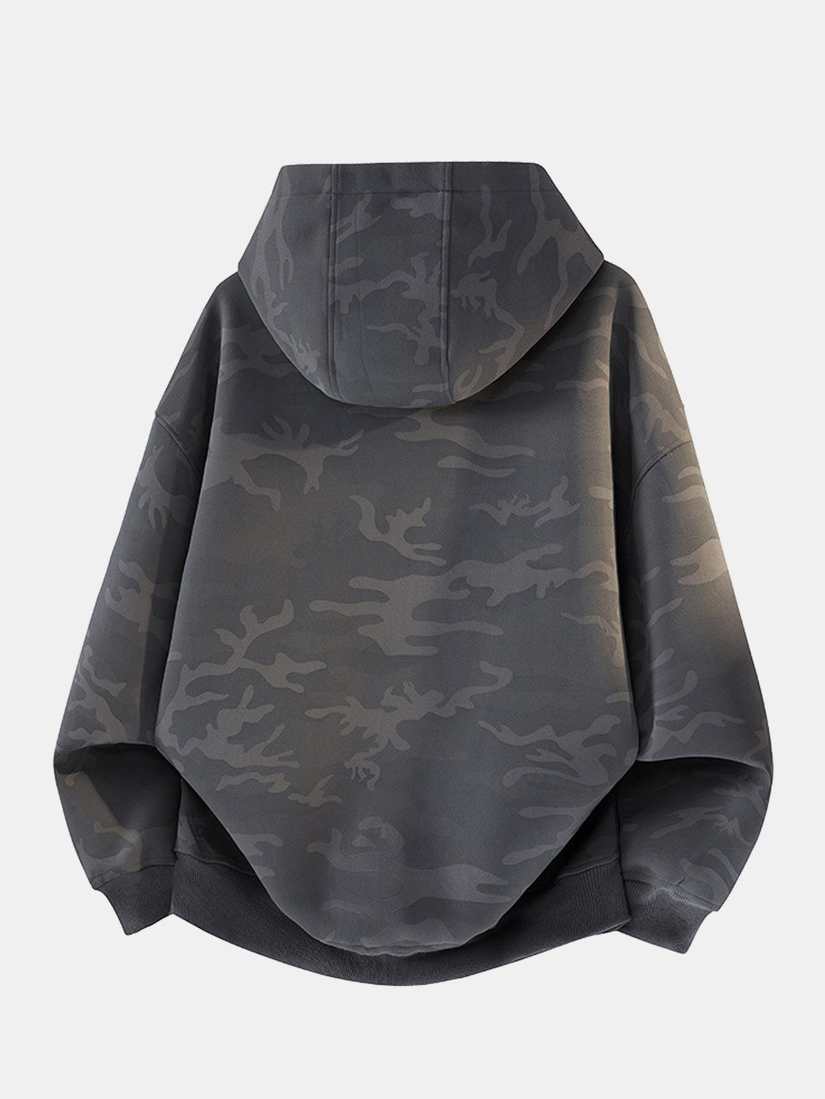 Men's Oversized Camouflage Zip-Up Hoodie