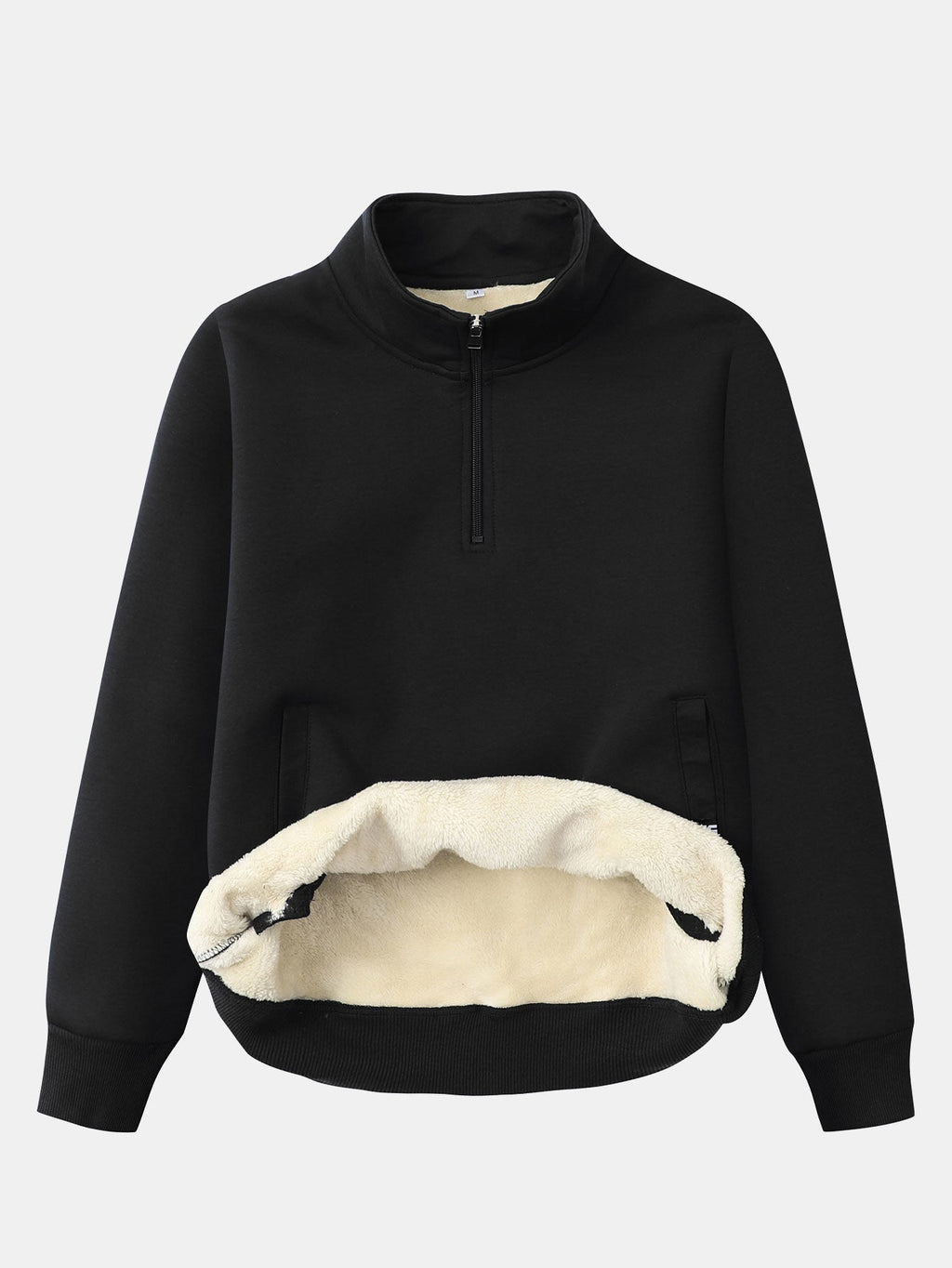 Men's Teddy Fleece-Lined Quarter-Zip Sweatshirt