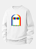 Men's Relaxed Fit Graphic Sweatshirt – Playful Printed Crew Neck Pullover