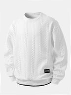 Men's Cable Textured Jacquard Sweatshirt