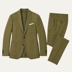 Men's Slim-Fit Two-Piece Business Suit – Blazer and Trousers