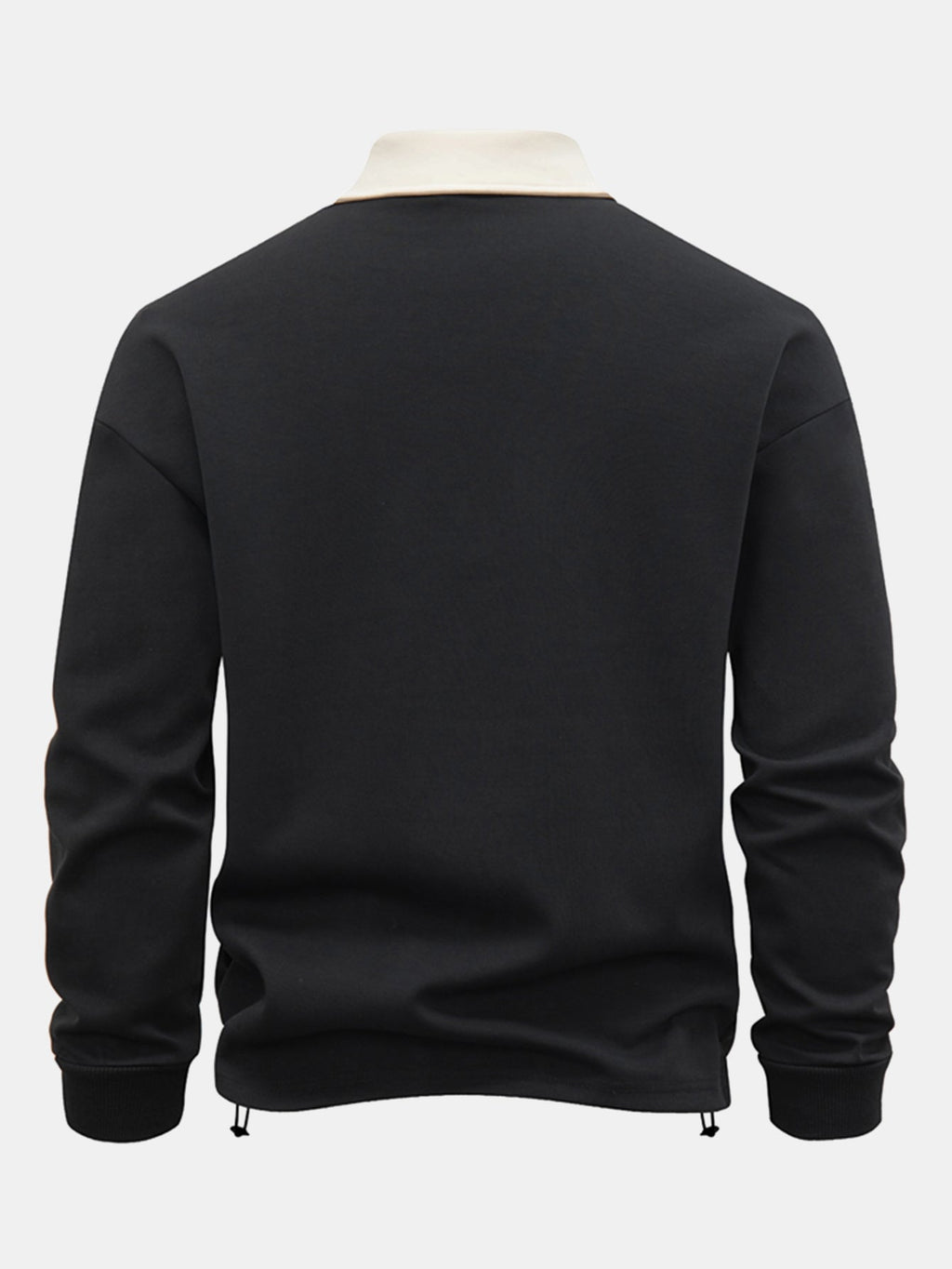 Men's Relaxed Fit Quarter-Zip Polo Sweatshirt