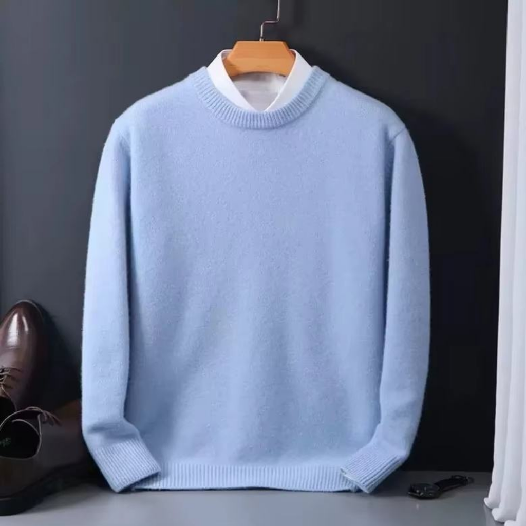Men's Classic Crew-Neck Winter Sweater – Soft Long-Sleeve Knit