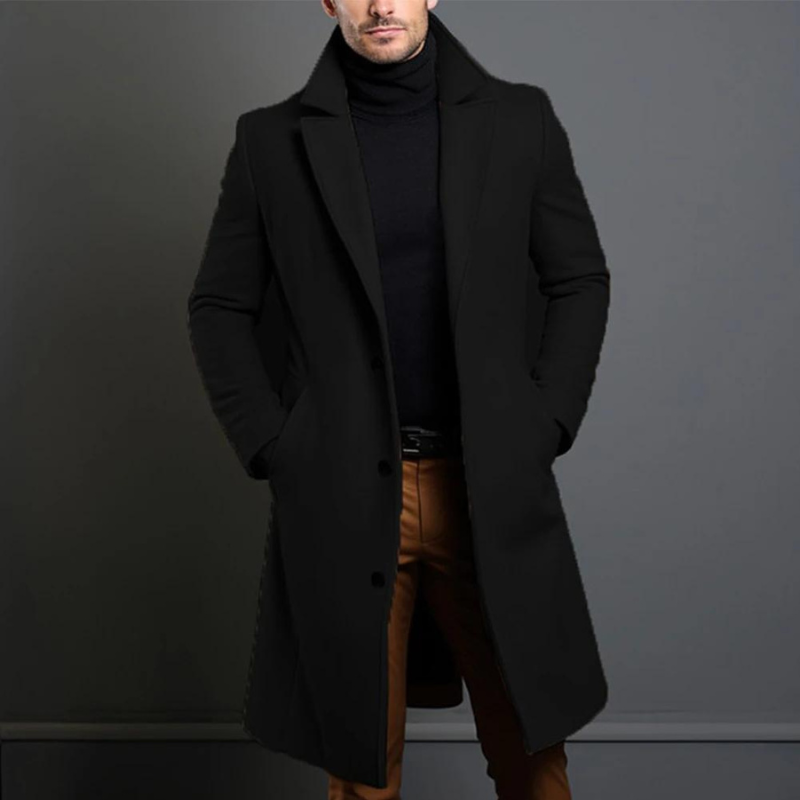 Men's wool-blend Overcoat – Tailored Longline Layer