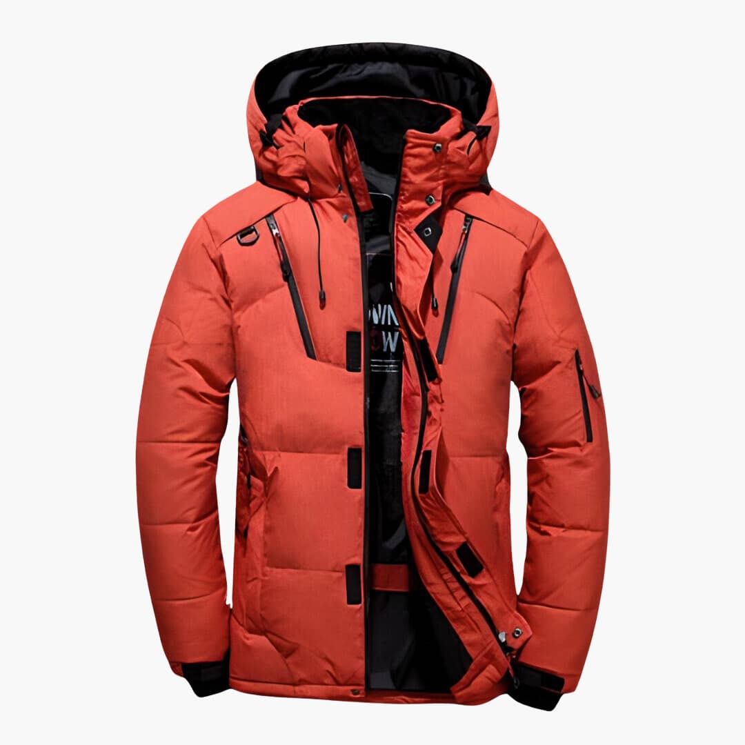Men's Weather-Resistant Hooded Down Jacket