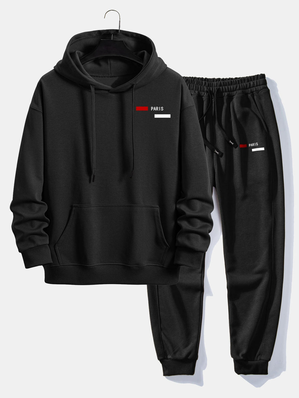 Men's Relaxed Fit Tracksuit – Cotton Blend Hoodie and Joggers