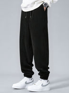 Men's Corduroy Zip Tracksuit – Relaxed Hoodie and Joggers