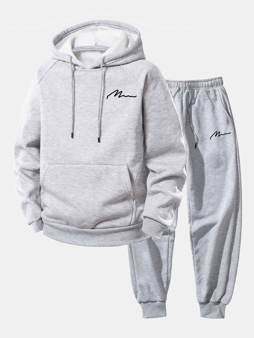 Men's Pullover Hoodie Tracksuit – Relaxed Polyester Jogger Co-Ord