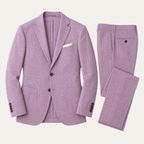 Men's Slim-Fit Two-Piece Suit – Lightweight Blazer and Trousers