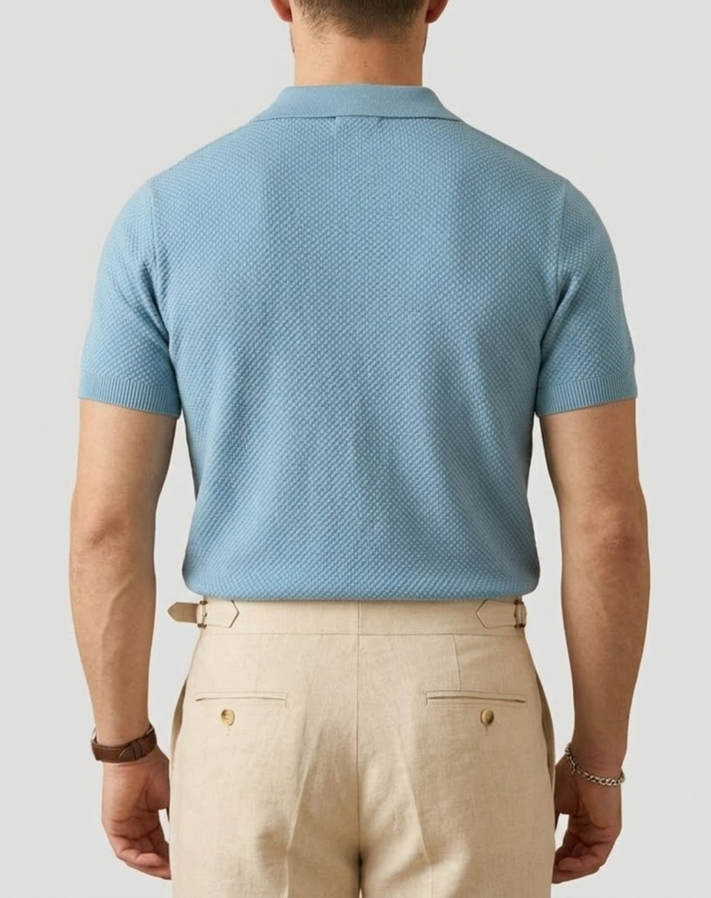 Men's Breathable V-Neck Polo – Modern Athletic Fit