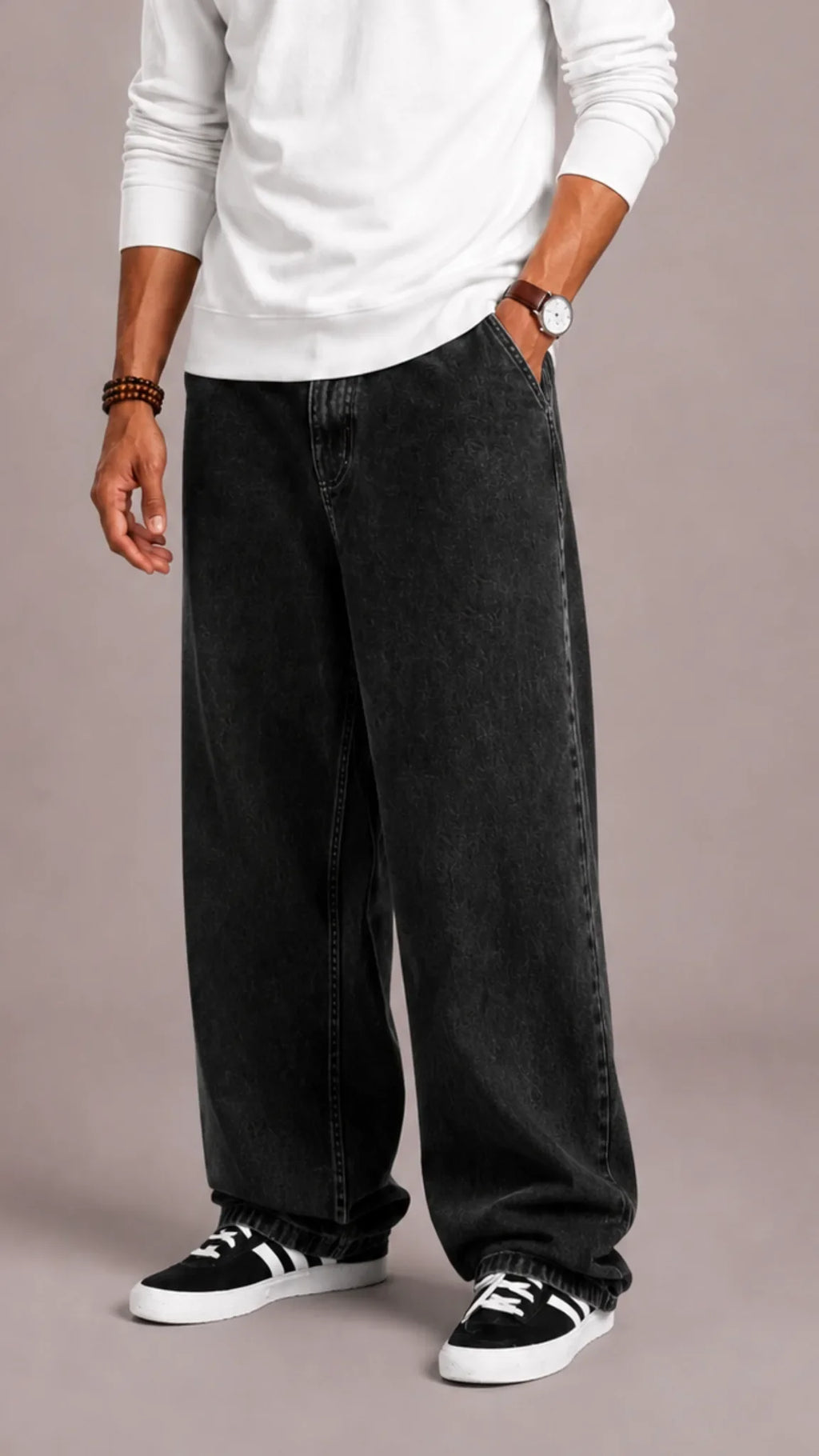 Men's Loose-fit Jeans Five-pocket – Style 4