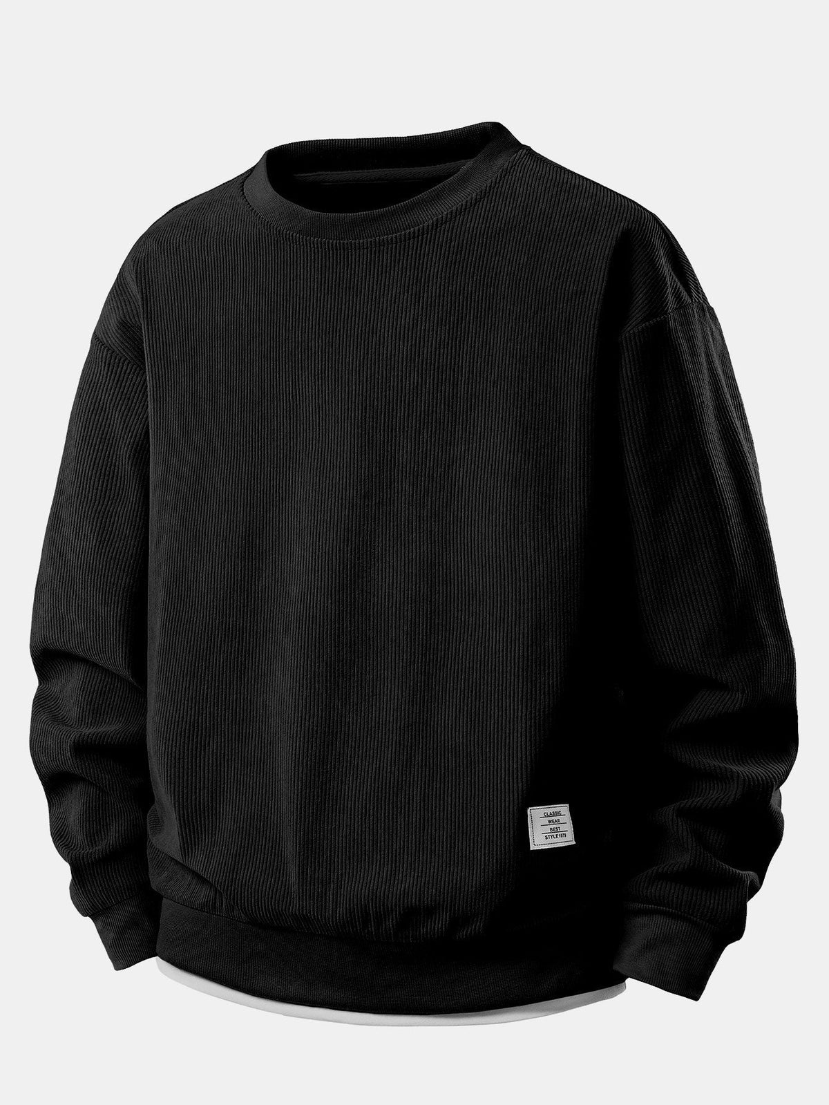 Men's Relaxed Fit Ribbed Corduroy Sweatshirt