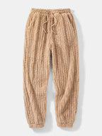 Men's Winter Teddy Co-Ord Tracksuit – Ribbed Pullover Hoodie