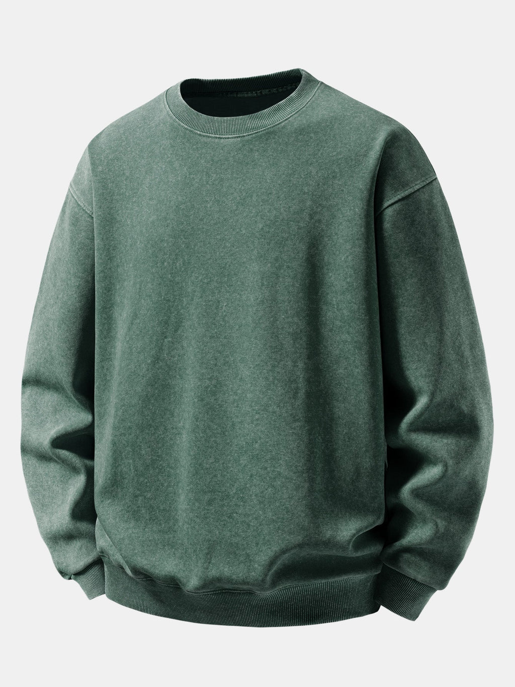 Men's Vintage Washed Cotton Crew Neck Sweatshirt