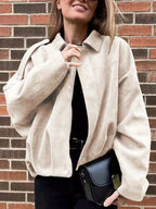 Women's Oversized Bomber Jacket